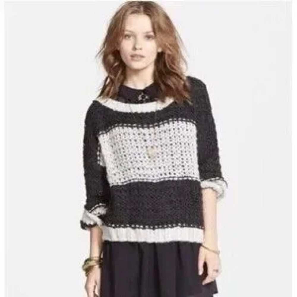 Free People Alpaca loose stitch sweater